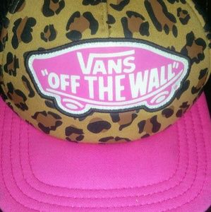 Vans Pink and cheetah hat